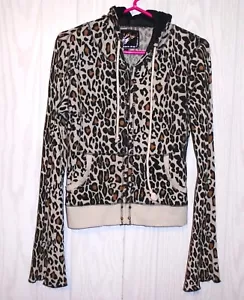 SOUL REVIVAL Leopard Print Hooded Women's Medium M - Picture 1 of 10