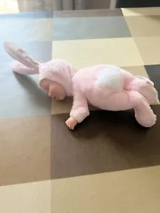 Anne Geddes Newborn Baby Pink Bunny Rabbit Toy - Picture 1 of 5