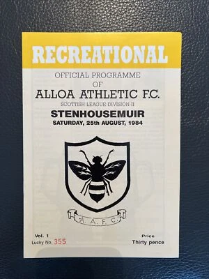 25.8.1984. Alloa Athletic v Stenhousemuir. (Scottish Div 2). - Image 1 of 2