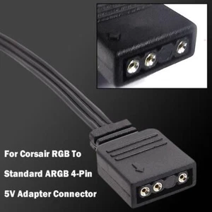 For Corsair 4 Pin RGB to Standard ARGB 5V 3 Pin Connector ZY w/ Adapter 9CH A1B5 - Picture 1 of 11