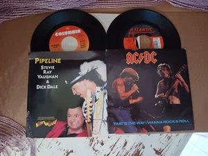 AC/DC, Stevie Ray Vaughan & Dick Dale Single Vinyl FREE SHIPPING - Picture 1 of 2