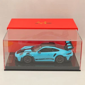 Coche de colección AI MODELO 1/18 Porsche 992 GT3 RS AZUL CIELO resina alta calidad - Imagen 1 de 9
