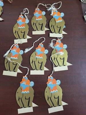 4 cartas vintage Bridge juego cuenta años 20 4,5 x 2,5" mono y elefante #2884 Foto 1 de 4