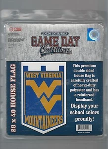 West Virginia Mountaineers WV House Flag 2 Sided Premium Banner 28" x 40" New - Picture 1 of 1