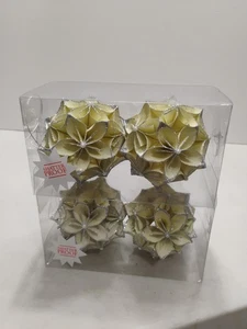 Neu zwei Paar 10-seitige bruchsichere Papier Ornamente Hobby Lobby 2017 - Bild 1 von 5