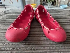 Crocs Pink Ballet Flats Size 8 (T16) - Picture 1 of 8
