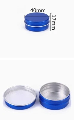 50 Pcs Blue Aluminum Round Cans With Lids, Reusable, Non Toxic Candle Making... - Image 1 of 4