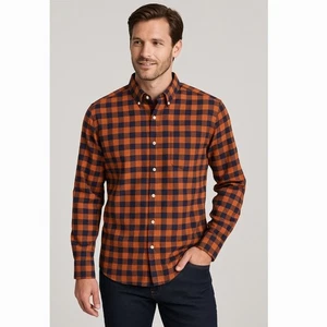 Haggar Potters Clay Gingham Hemd Gr. XXL Herbst Outdoor Bürokleidung Klassiker - Bild 1 von 12