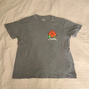 RVCA Men's Mark Oblow Hawaiian Print Short Sleeve Slim Fit Tee Shirt Size XL - Picture 1 of 9