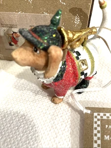 Mackenzie Childs BUGLER BEAGLE Patience Brewster Ornament NWT - Picture 1 of 10