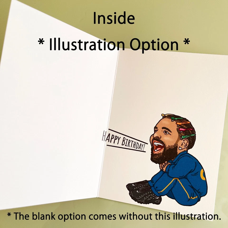 Tarjeta de Cumpleaños Drake - Champagne - Divertida Tarjeta de Cumpleaños Hip Hop Fan Art Feliz Cumpleaños Foto 1 de 3