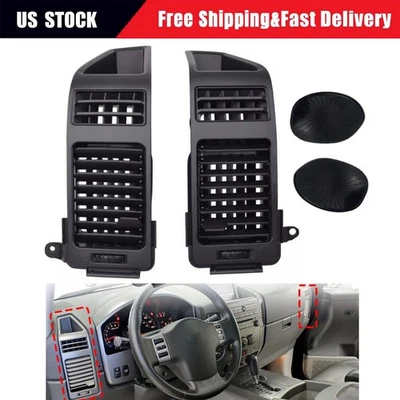 New For Nissan TITAN 04-15 Armada 05-06 Front Black Air AC Vent Grille 1 Pair Foto 1 de 4