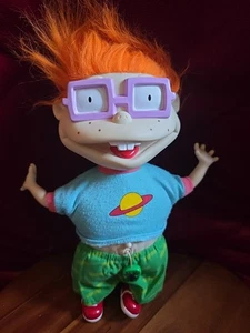 1995 Vintage Mattel Rugrats Scared Chuckie Finster Plüsch Puppe Spielzeug Zugschnur - Bild 1 von 4