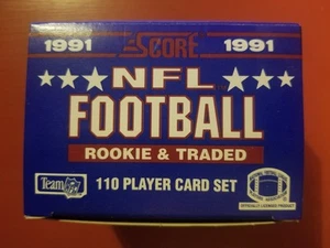 Juego complementario de fútbol americano Score 1991 novato y negociado - Imagen 1 de 2