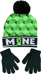 Minecraft Boys Hat and Gloves Set, Winter Set for Boys, Gaming Merchandise - Picture 1 of 1