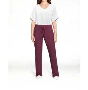 NWT Athletic Works Women's Athleisure Core Knit Pants. SizeXS (0-2) Merlot Wine - Picture 1 of 11