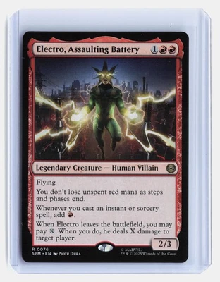Electro, Assaulting Battery MTG Marvel's Spider-Man #76 Rare - Image 1 of 2