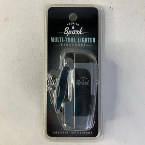 Spark Premium 4in1 Multi-Tool Lighter Corkscrew Bottle Opener - Picture 1 of 6