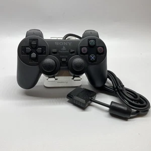 Sony PS2 SCHWARZ Kabelgebunden Controller OEM DualShock PlayStation 2 Getestet - Bild 1 von 3