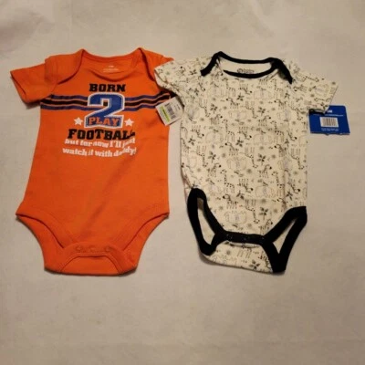 Lote de 2 mamelucos para bebé niño 6-9 meses Walmart y equipo para bebé  Foto 1 de 4