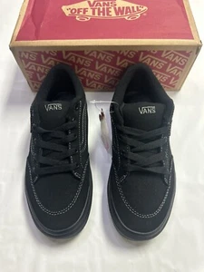 New Vans Bearcat Youth Skating Shoes - Black Canvas Sneakers VN000DT0186 YT 4.0 - Picture 1 of 13