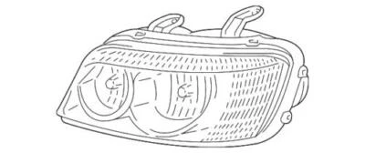 Faro compuesto lateral pasajero Highlander original Toyota 2001-03 81130-48150 Foto 1 de 2