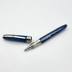 Visconti Hall of Music Marble Blue Roller Ball -  Rare Collector's Item