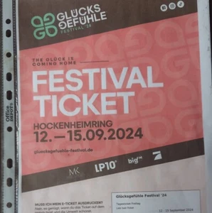Glücksgefühle Festival '24: 2x Tagesticket für Freitag 13.09.24, Hockenheimring - Bild 1 von 2