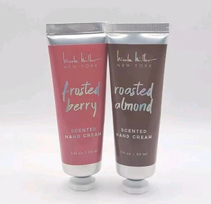 Nicole Miller New York Scented Hand Cream 2 Tubes Frosted Berry & Roasted Almond - Picture 1 of 3