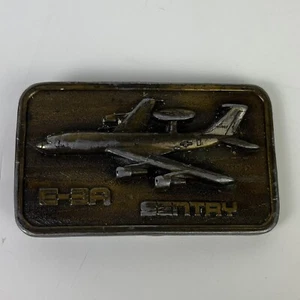 New Usaf Boeing E-3a Sentry Awacs Bomber Aviation 1980s NOS Vintage Belt Buckle - Picture 1 of 3