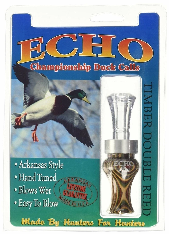 Echo Calls Diamonwood Timbers Double Reed Duck Calls, Natural - Image 1 of 2