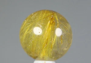 19.5mm Natural Clear Golden Hair Rutilated Quartz Crystal SPHERE Ball Specimen - Picture 1 of 12