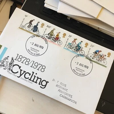 GB FDC 1978 Cycling Caernarfon Postmark - Image 1 of 3