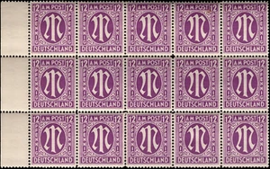 SAVOYSTAMPS - Germany-Allied Issued Occupational Post WWll-12P-Block of 15- MINT - Picture 1 of 1