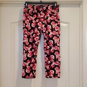 Vigoss Jeans Girl's Size 14 Roses Flowers Skinny Cotton Blend 26" Waist VGUC  - Picture 1 of 5