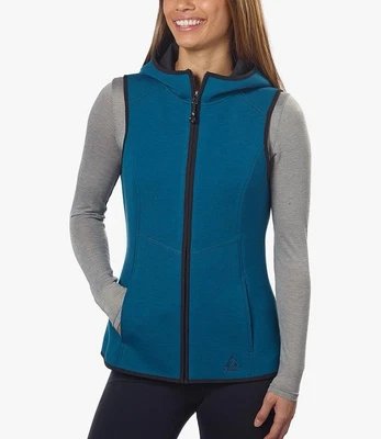 Gerry акваланга вязаный жилет женщин маленький с капюшоном полный молнии легкий синий бирюзовый логотип - Изображение 1 из 4