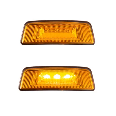 Fit For Peterbilt 567 Front Fender Marker Indicator Side Turn Signal Light Amber - Image 1 of 4