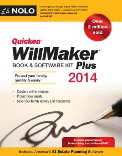 Quicken WillMaker Plus 2014 Edition: Book & Software Kit - Paperback - GOOD - Image 1 of 1