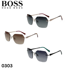 HUGO BOSS 0303 Sunglasses Tinted Lens Square Style Metal Frame Glasses
