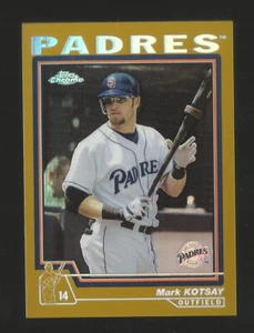 2004 Topps Chrome Mark Kotsay Padres #3 Gold Refractor Rare Short Print Sp - Picture 1 of 2