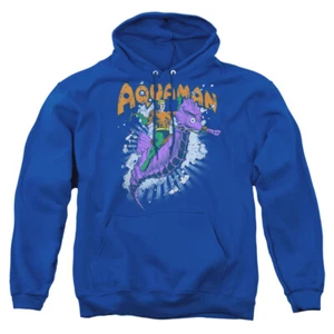 AQUAMAN RIDE FREE Licensed Adult Hooded Sweatshirt Hoodie SM-3XL - Picture 1 of 2
