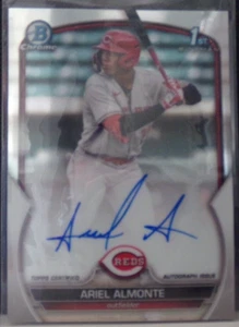 2023-24 Bowman Chrome Baseball Ariel Almonte Reds Autograph 1st Bowman CPA-AA - Imagen 1 de 2