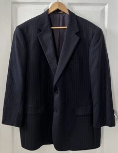 Brooks Brothers 346 Stretch Wolle Nadelstreifen Marineblau Blazer Sport Mantel Mena 45R - Bild 1 von 23