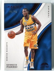 2017-18 Immaculate Kenneth Faried rojo paralelo #58 21/25 pepitas - Imagen 1 de 1