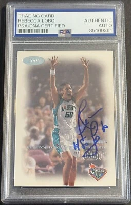 Rebecca Lobo Signed 2000 Dominion Base Card New York Liberty PSA/DNA Slabbed - Image 1 of 2