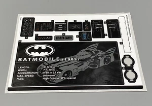 Lego 76139 DC 1989 Batmobile STICKER SHEET ONLY Vintage Batman - Picture 1 of 2