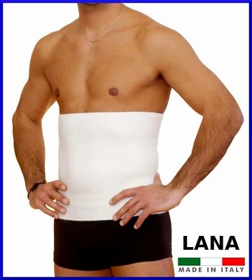 Pancera da uomo donna contenitiva panciera fascia termica lombare elastica lana - Immagine 1 di 4