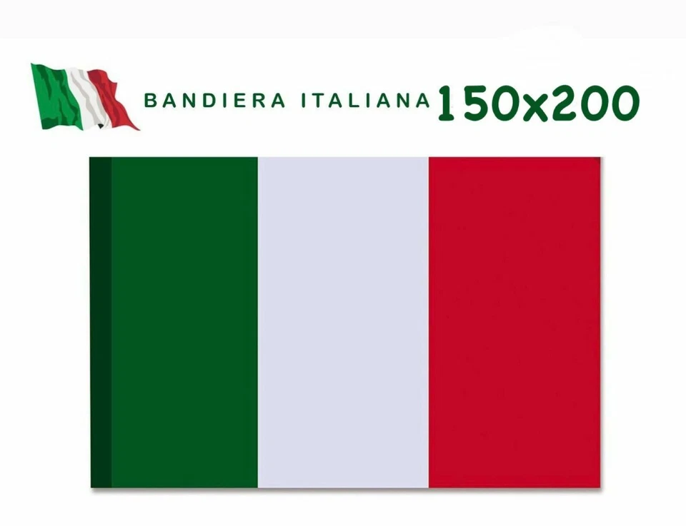 1 bandiera ITALIA TRICOLORE 150x200 Cm FRATELLI D'ITALIA nazionale azzurri - Immagine 1 di 1