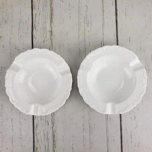 Posacenere vassoio portacenere Royal Albert Bone China England bianco 2 pezzi - Foto 1 di 6