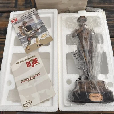 RARO Hasbro GI Joe 12” Marine Estatua Vestido Desfile 2000 Edición Limitada Bronce Foto 1 de 2